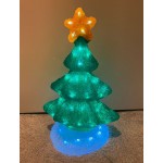3D Acrylic Christmas Tree - 53CM High with 60 LED Lights - Green Colour